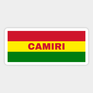 Camiri City in Bolivian Flag Colors Sticker